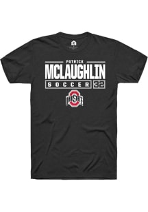 Patrick McLaughlin  Ohio State Buckeyes Black Rally NIL Stacked Box Short Sleeve T Shirt