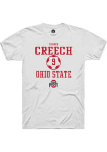 Tanner Creech  Ohio State Buckeyes White Rally NIL Sport Icon Short Sleeve T Shirt