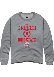 Tanner Creech  Rally Ohio State Buckeyes Mens Graphite NIL Sport Icon Long Sleeve Crew Sweatshir..