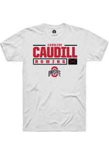Caroline Caudill  Ohio State Buckeyes White Rally NIL Stacked Box Short Sleeve T Shirt