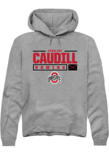 Caroline Caudill  Rally Ohio State Buckeyes Mens Graphite NIL Stacked Box Long Sleeve Hoodie