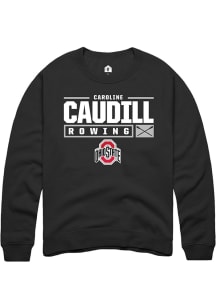 Caroline Caudill  Rally Ohio State Buckeyes Mens Black NIL Stacked Box Long Sleeve Crew Sweatshi..