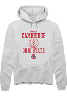 Kennedy Cambridge  Rally Ohio State Buckeyes Mens White NIL Sport Icon Long Sleeve Hoodie