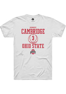 Kennedy Cambridge  Ohio State Buckeyes White Rally NIL Sport Icon Short Sleeve T Shirt