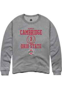 Kennedy Cambridge  Rally Ohio State Buckeyes Mens Graphite NIL Sport Icon Long Sleeve Crew Sweat..