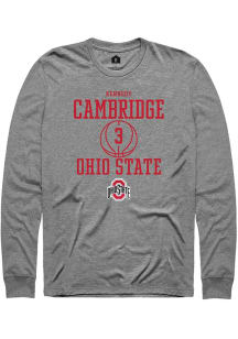 Kennedy Cambridge  Ohio State Buckeyes Graphite Rally NIL Sport Icon Long Sleeve T Shirt