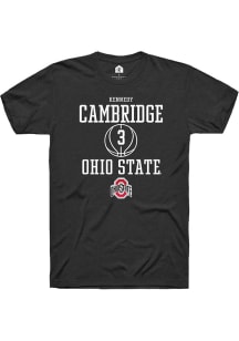 Kennedy Cambridge  Ohio State Buckeyes Black Rally NIL Sport Icon Short Sleeve T Shirt