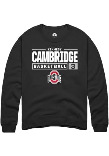 Kennedy Cambridge  Rally Ohio State Buckeyes Mens Black NIL Stacked Box Long Sleeve Crew Sweatsh..