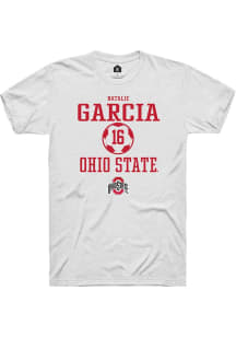 Natalie Garcia  Ohio State Buckeyes White Rally NIL Sport Icon Short Sleeve T Shirt