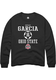 Natalie Garcia  Rally Ohio State Buckeyes Mens Black NIL Sport Icon Long Sleeve Crew Sweatshirt