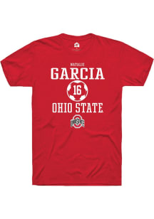 Natalie Garcia  Ohio State Buckeyes Red Rally NIL Sport Icon Short Sleeve T Shirt