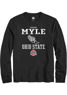 zamesha Myle  Ohio State Buckeyes Black Rally NIL Sport Icon Long Sleeve T Shirt