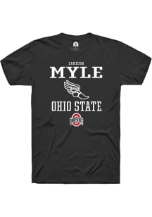 zamesha Myle  Ohio State Buckeyes Black Rally NIL Sport Icon Short Sleeve T Shirt