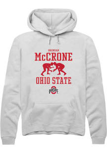 Brendan McCrone  Rally Ohio State Buckeyes Mens White NIL Sport Icon Long Sleeve Hoodie