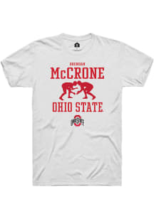 Brendan McCrone  Ohio State Buckeyes White Rally NIL Sport Icon Short Sleeve T Shirt