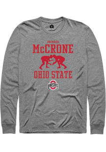 Brendan McCrone  Ohio State Buckeyes Graphite Rally NIL Sport Icon Long Sleeve T Shirt