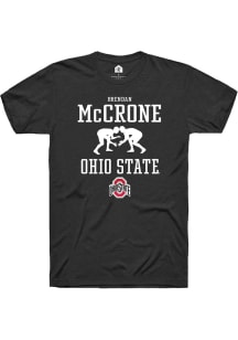 Brendan McCrone  Ohio State Buckeyes Black Rally NIL Sport Icon Short Sleeve T Shirt