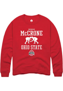 Brendan McCrone  Rally Ohio State Buckeyes Mens Red NIL Sport Icon Long Sleeve Crew Sweatshirt