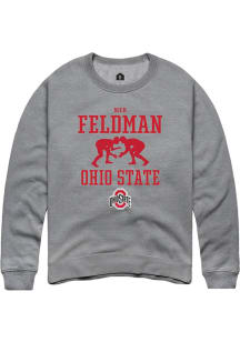 Nick Feldman  Rally Ohio State Buckeyes Mens Graphite NIL Sport Icon Long Sleeve Crew Sweatshirt