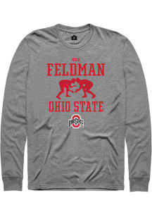 Nick Feldman  Ohio State Buckeyes Graphite Rally NIL Sport Icon Long Sleeve T Shirt