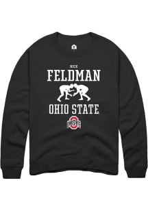 Nick Feldman  Rally Ohio State Buckeyes Mens Black NIL Sport Icon Long Sleeve Crew Sweatshirt