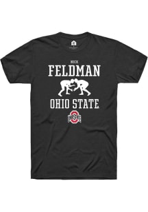 Nick Feldman  Ohio State Buckeyes Black Rally NIL Sport Icon Short Sleeve T Shirt