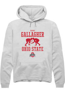 Paddy Gallagher Rally Mens White Ohio State Buckeyes NIL Sport Icon Hooded Sweatshirt