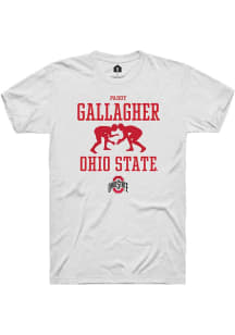 Paddy Gallagher  Ohio State Buckeyes White Rally NIL Sport Icon Short Sleeve T Shirt