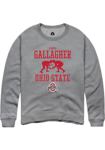 Paddy Gallagher Rally Mens Graphite Ohio State Buckeyes NIL Sport Icon Crew Sweatshirt