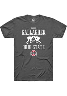 Paddy Gallagher Dark Grey Ohio State Buckeyes NIL Sport Icon Short Sleeve T Shirt