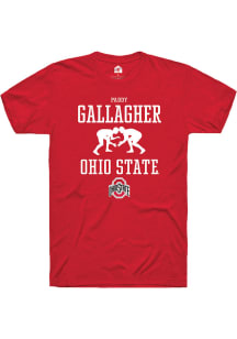 Paddy Gallagher Red Ohio State Buckeyes NIL Sport Icon Short Sleeve T Shirt