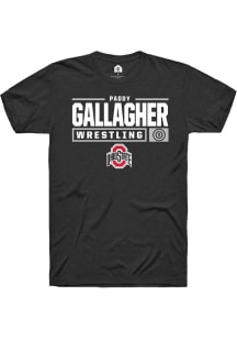 Paddy Gallagher Black Ohio State Buckeyes NIL Stacked Box Short Sleeve T Shirt
