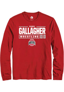 Paddy Gallagher Rally Mens Red Ohio State Buckeyes NIL Stacked Box Tee