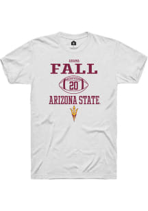 Adama Fall  Arizona State Sun Devils White Rally NIL Sport Icon Short Sleeve T Shirt