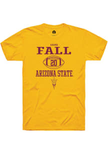 Adama Fall  Arizona State Sun Devils Gold Rally NIL Sport Icon Short Sleeve T Shirt