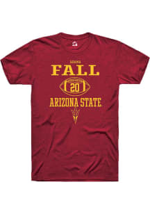 Adama Fall  Arizona State Sun Devils Maroon Rally NIL Sport Icon Short Sleeve T Shirt