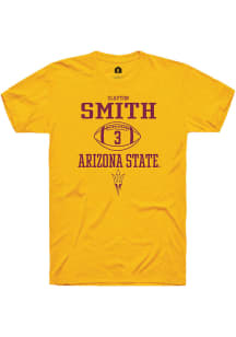 Clayton Smith  Arizona State Sun Devils Gold Rally NIL Sport Icon Short Sleeve T Shirt
