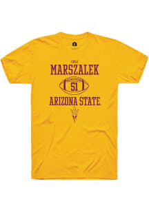 Cole Marszalek  Arizona State Sun Devils Gold Rally NIL Sport Icon Short Sleeve T Shirt