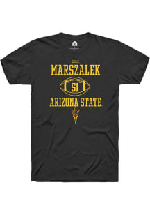 Cole Marszalek  Arizona State Sun Devils Black Rally NIL Sport Icon Short Sleeve T Shirt