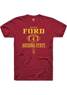 Demetries Ford  Arizona State Sun Devils Maroon Rally NIL Sport Icon Short Sleeve T Shirt