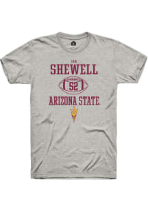 Ian Shewell  Arizona State Sun Devils Ash Rally NIL Sport Icon Short Sleeve T Shirt