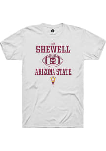 Ian Shewell  Arizona State Sun Devils White Rally NIL Sport Icon Short Sleeve T Shirt