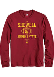 Ian Shewell  Arizona State Sun Devils Maroon Rally NIL Sport Icon Long Sleeve T Shirt