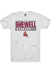 Ian Shewell  Arizona State Sun Devils White Rally NIL Stacked Box Short Sleeve T Shirt
