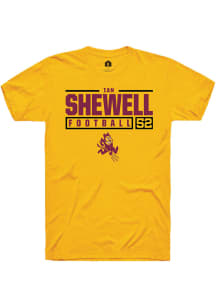 Ian Shewell  Arizona State Sun Devils Gold Rally NIL Stacked Box Short Sleeve T Shirt