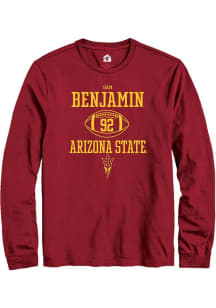Sam Benjamin  Arizona State Sun Devils Maroon Rally NIL Sport Icon Long Sleeve T Shirt
