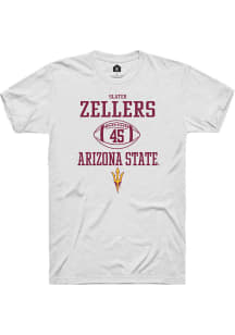 Slater Zellers  Arizona State Sun Devils White Rally NIL Sport Icon Short Sleeve T Shirt