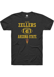 Slater Zellers  Arizona State Sun Devils Black Rally NIL Sport Icon Short Sleeve T Shirt