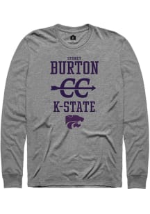 Sydney Burton Rally Mens Graphite K-State Wildcats NIL Sport Icon Tee