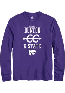 Sydney Burton Rally Mens Purple K-State Wildcats NIL Sport Icon Tee